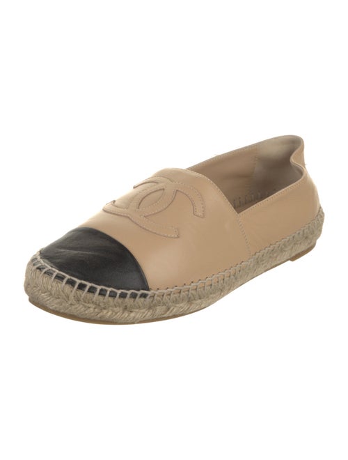 Chanel Interlocking CC Logo Lambskin Espadrilles