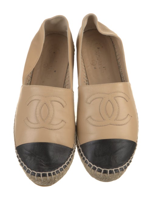 Chanel Interlocking CC Logo Lambskin Espadrilles