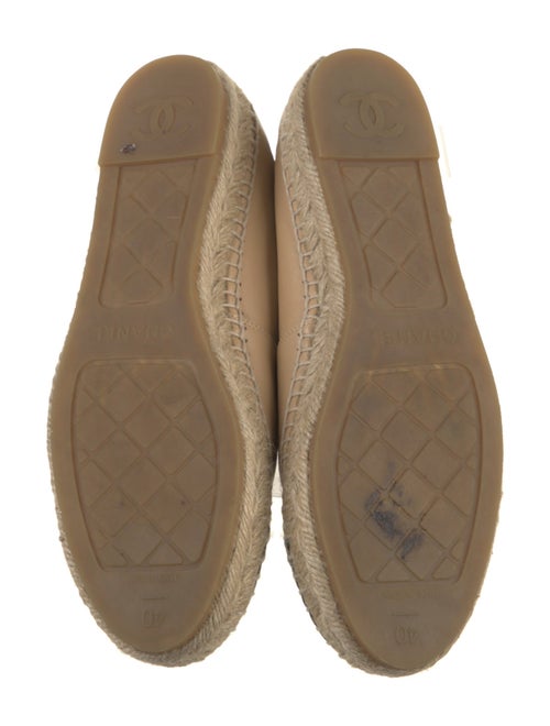 Chanel Interlocking CC Logo Lambskin Espadrilles