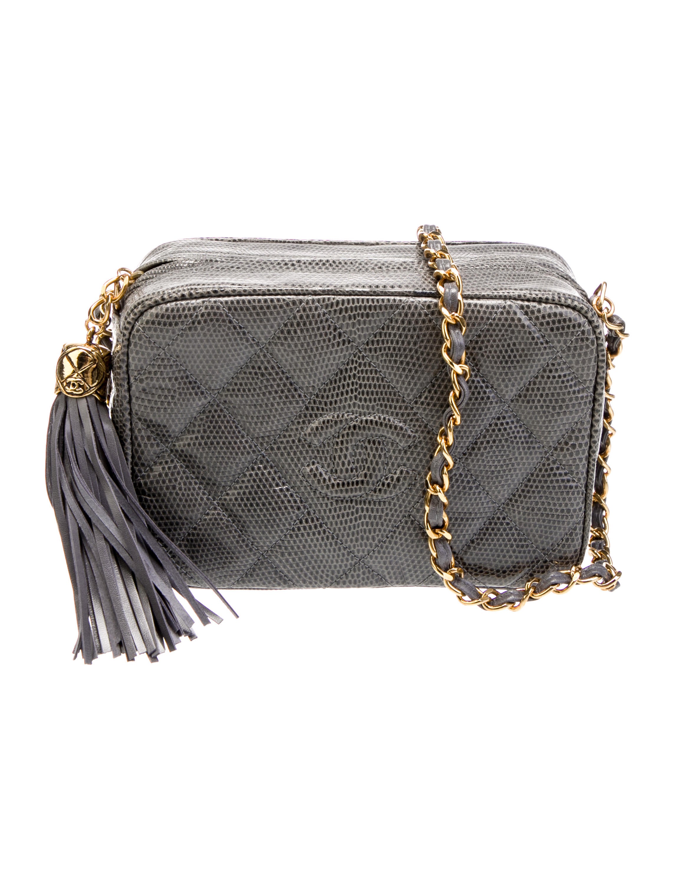 Chanel Lizard Diamond CC Camera Bag