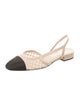 Chanel 2025 Interlocking CC Logo Slingback Flats