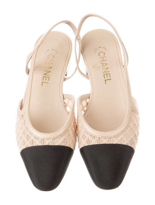 Chanel 2025 Interlocking CC Logo Slingback Flats