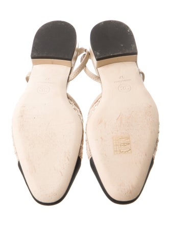 Chanel 2025 Interlocking CC Logo Slingback Flats