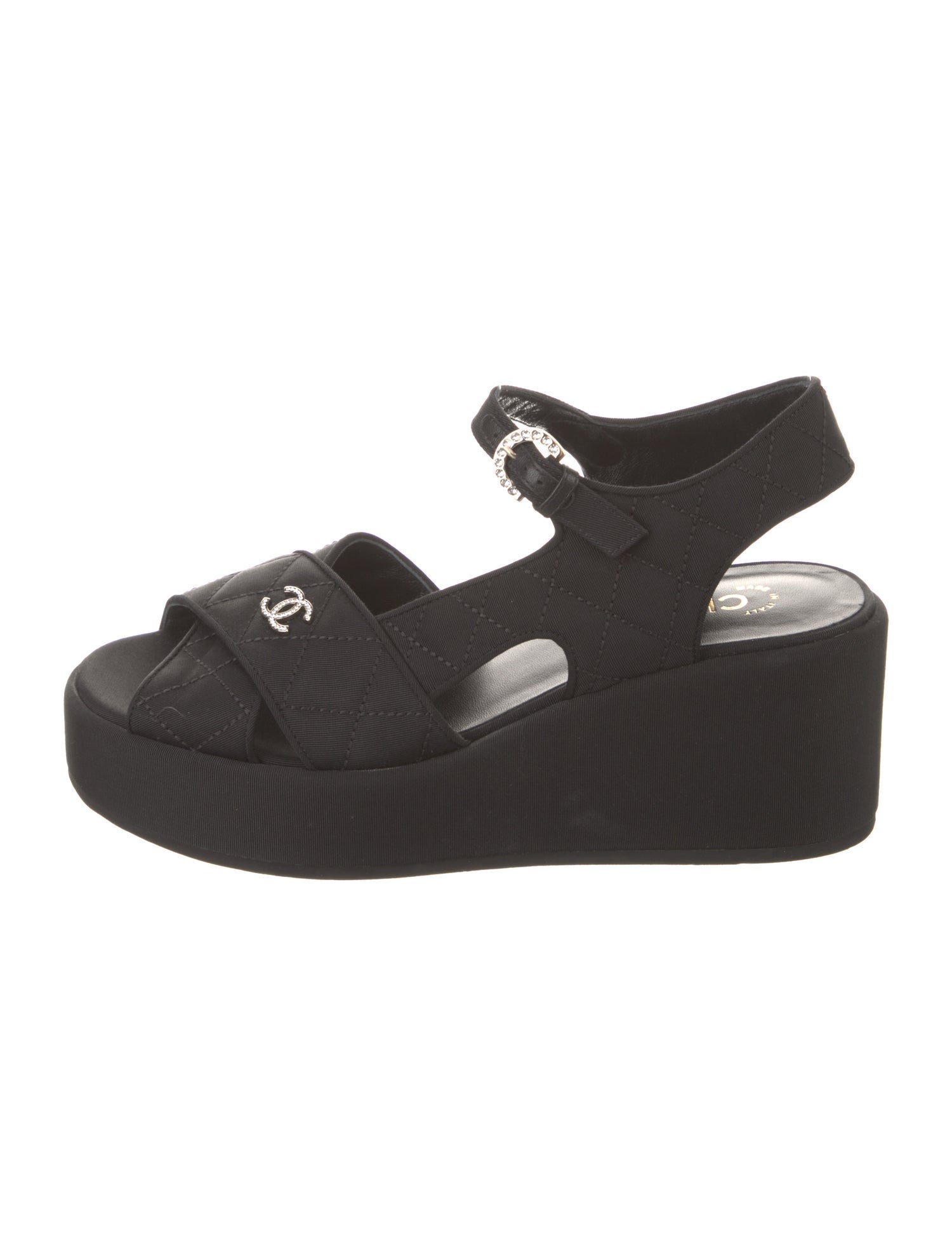 Chanel 2023 Interlocking CC Logo Slingback Sandals