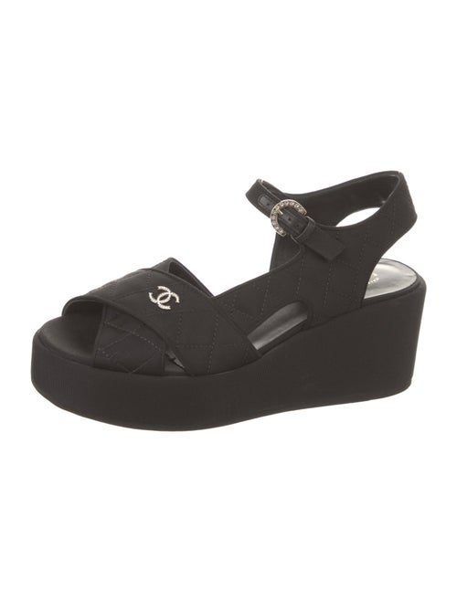 Chanel 2023 Interlocking CC Logo Slingback Sandals