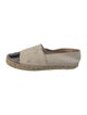 Chanel Interlocking CC Logo Leather Espadrilles