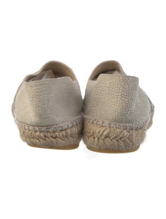 Chanel Interlocking CC Logo Leather Espadrilles