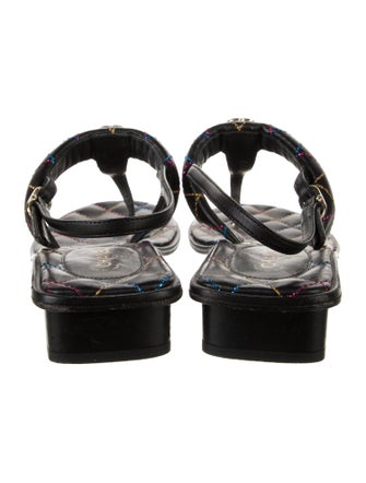 Chanel 2021 Interlocking CC Logo Slingback Sandals
