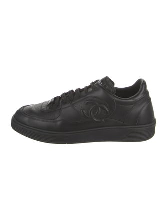 Chanel Interlocking CC Logo Leather Sneakers