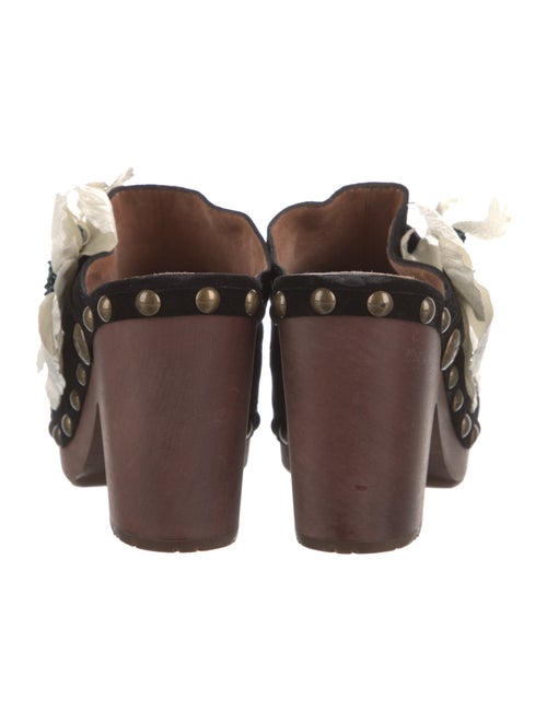 Chanel Interlocking CC Logo Suede Mules