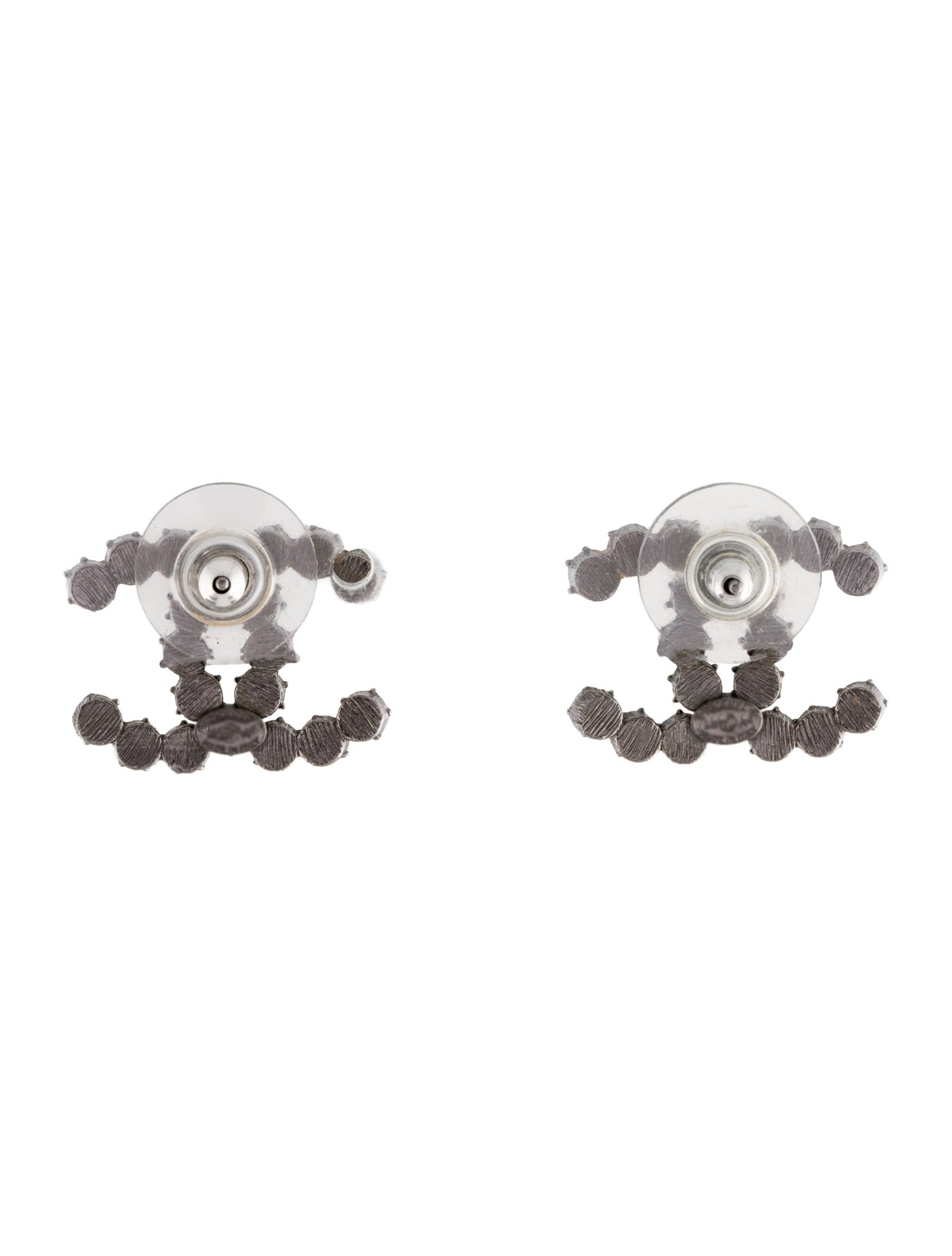 Chanel Strass CC Stud Earrings