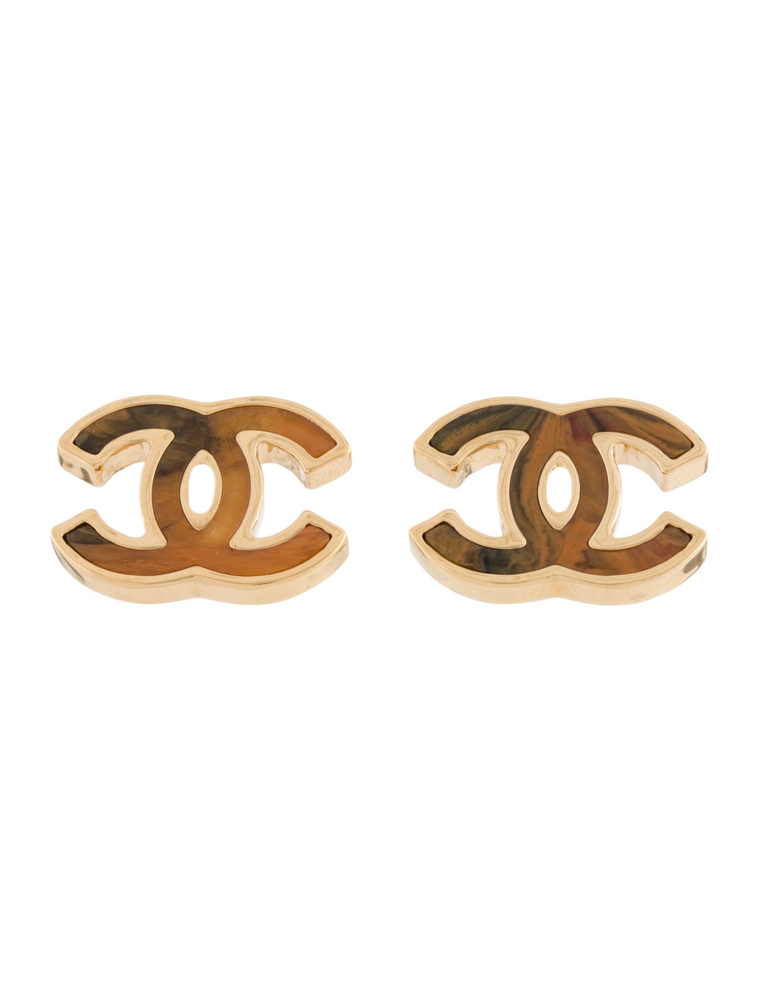 Chanel 2023 Resin CC Stud Earrings
