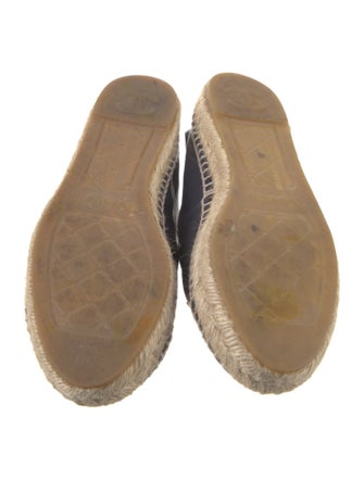 Chanel Interlocking CC Logo Leather Espadrilles