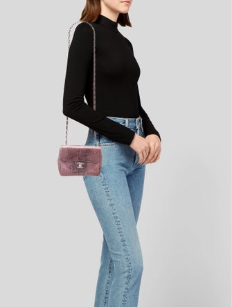Chanel Python Mini Square Flap Bag