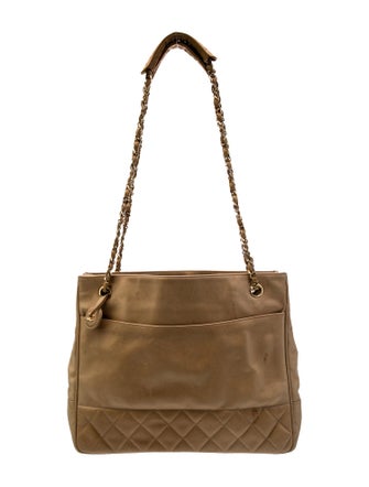 Chanel Quilted Chain Shopping Tote