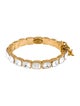 Chanel Vintage Strass Quilted Hinged Bangle