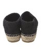 Chanel Interlocking CC Logo Tweed Espadrilles