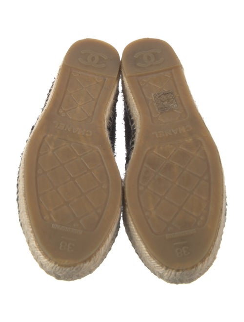 Chanel Interlocking CC Logo Tweed Espadrilles