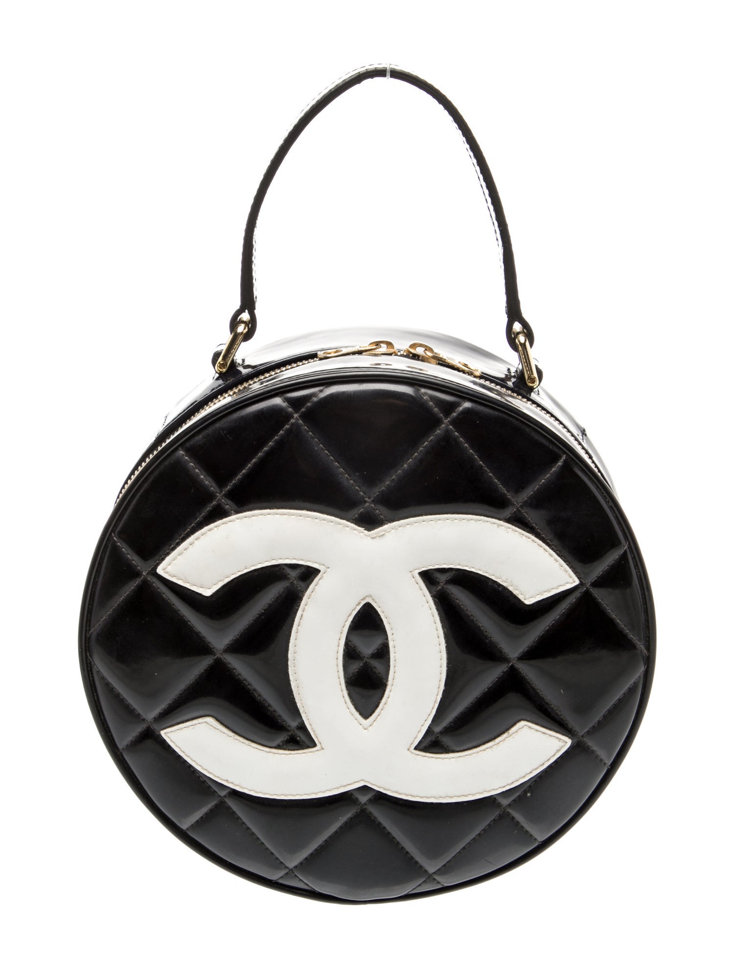 Chanel Patent Round CC Handle Bag