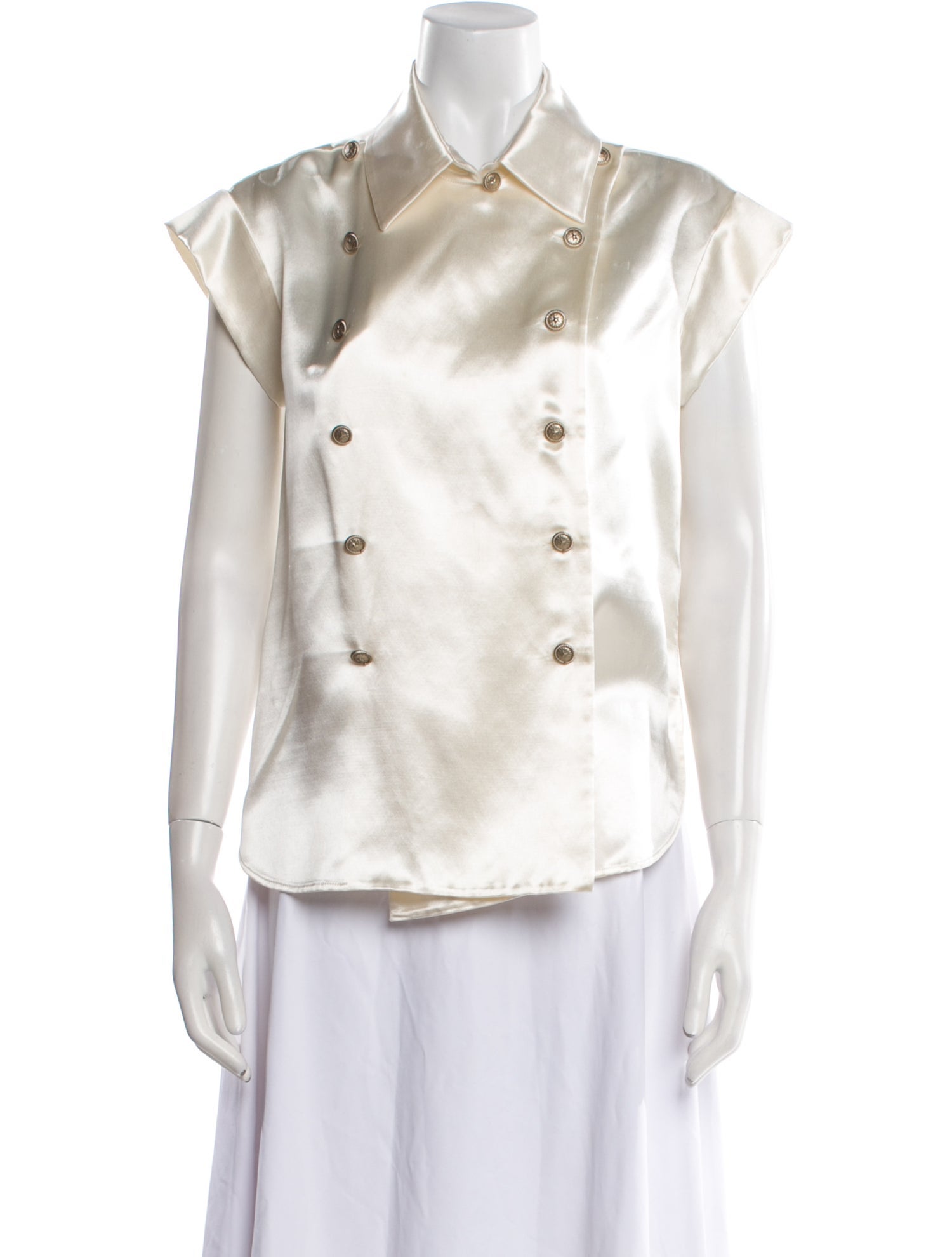 Chanel 2014 Métiers d'Art Paris-Dallas Button-Up Top