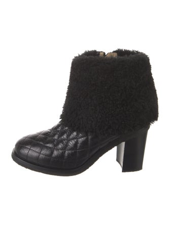 Chanel 2014 Interlocking CC Logo Boots