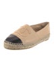 Chanel Interlocking CC Logo Lambskin Espadrilles