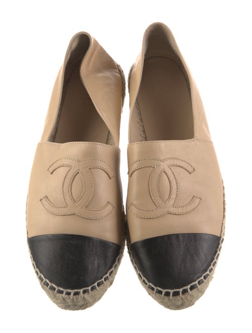 Chanel Interlocking CC Logo Lambskin Espadrilles