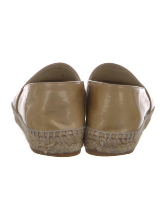 Chanel Interlocking CC Logo Patent Leather Espadrilles