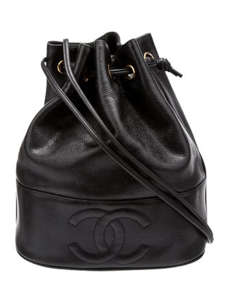 Chanel Caviar CC Drawstring Bucket Bag