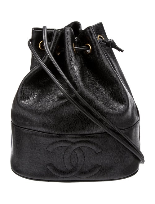 Chanel Caviar CC Drawstring Bucket Bag
