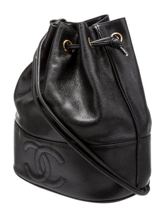 Chanel Caviar CC Drawstring Bucket Bag