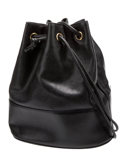 Chanel Caviar CC Drawstring Bucket Bag