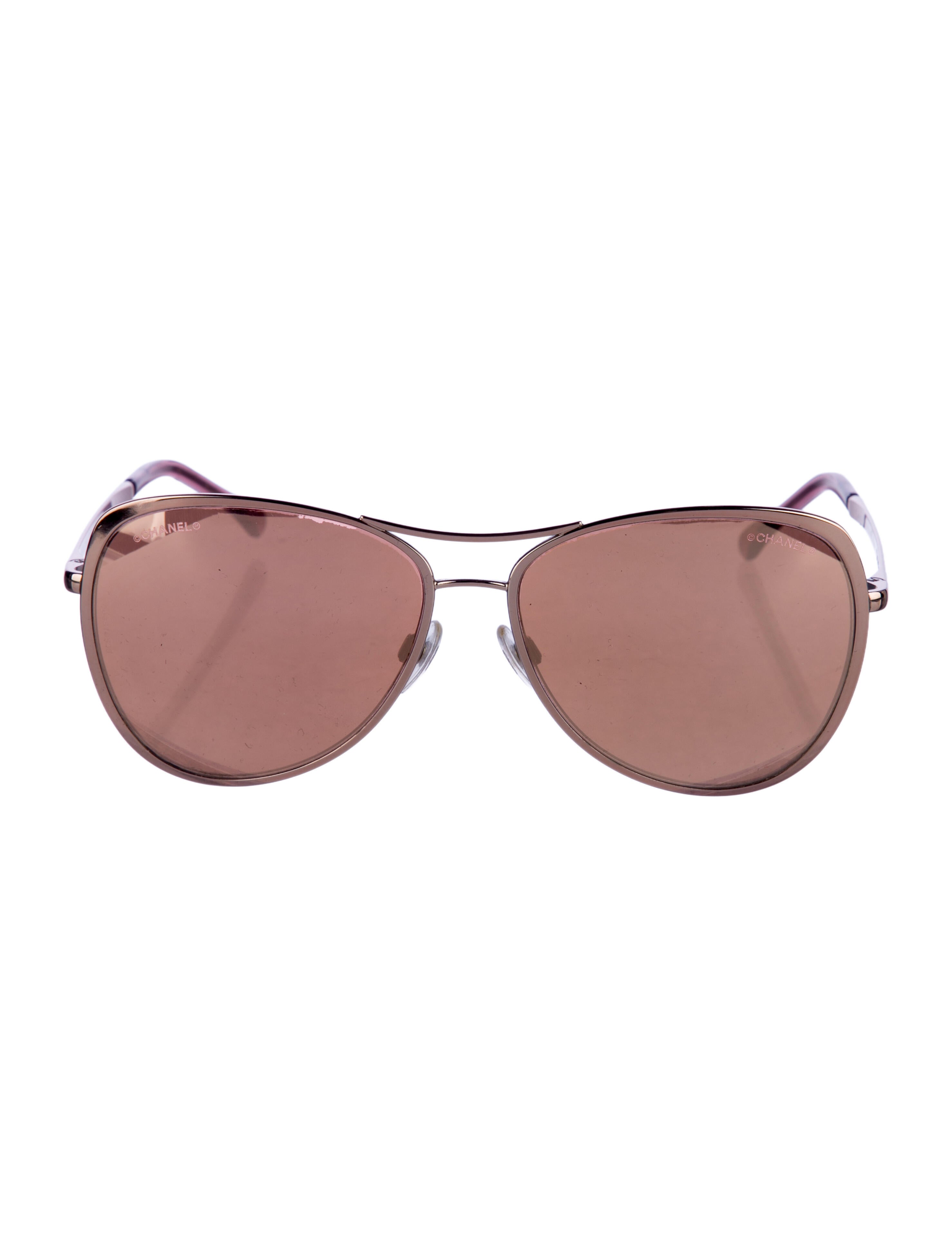 Chanel Mirror Summer Interlocking CC Logo Sunglasses