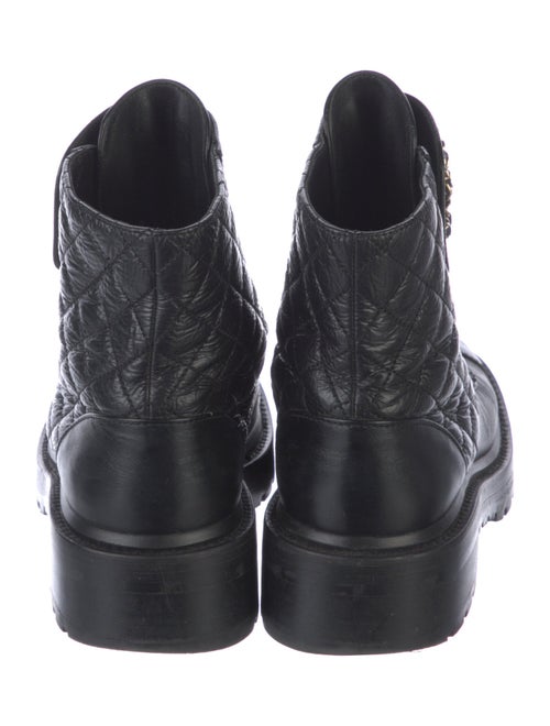 Chanel Interlocking CC Logo Leather Combat Boots
