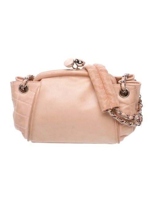 Chanel Quilted CC Accordion  Kiss Lock Bag