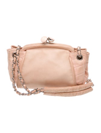 Chanel Quilted CC Accordion  Kiss Lock Bag