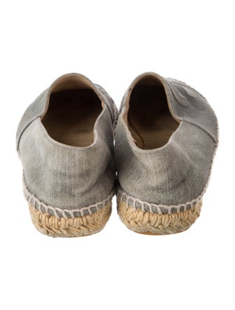 Chanel Interlocking CC Logo Suede Espadrilles