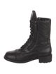 Chanel Interlocking CC Logo Leather Combat Boots
