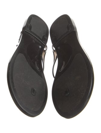 Chanel 2016 Interlocking CC Logo T-Strap Sandals