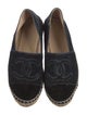 Chanel Interlocking CC Logo Velvet Espadrilles