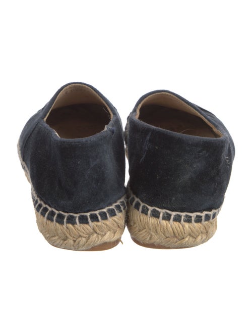 Chanel Interlocking CC Logo Velvet Espadrilles