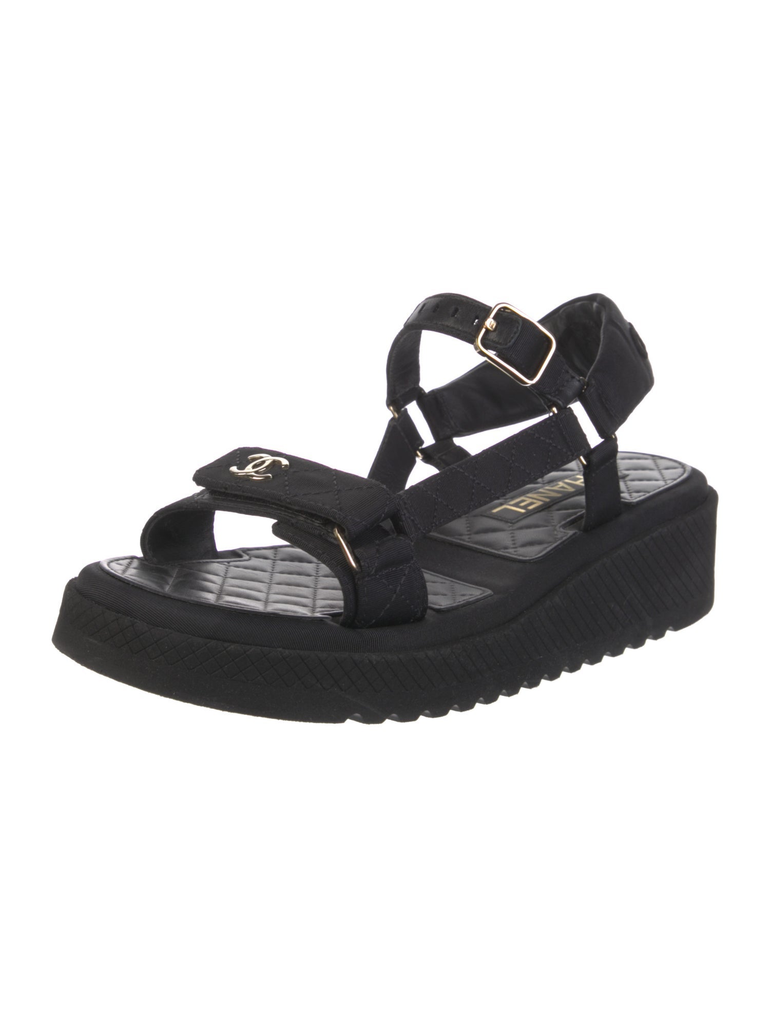 Chanel 2023 Interlocking CC Logo Sandals