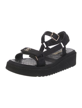 Chanel 2023 Interlocking CC Logo Sandals