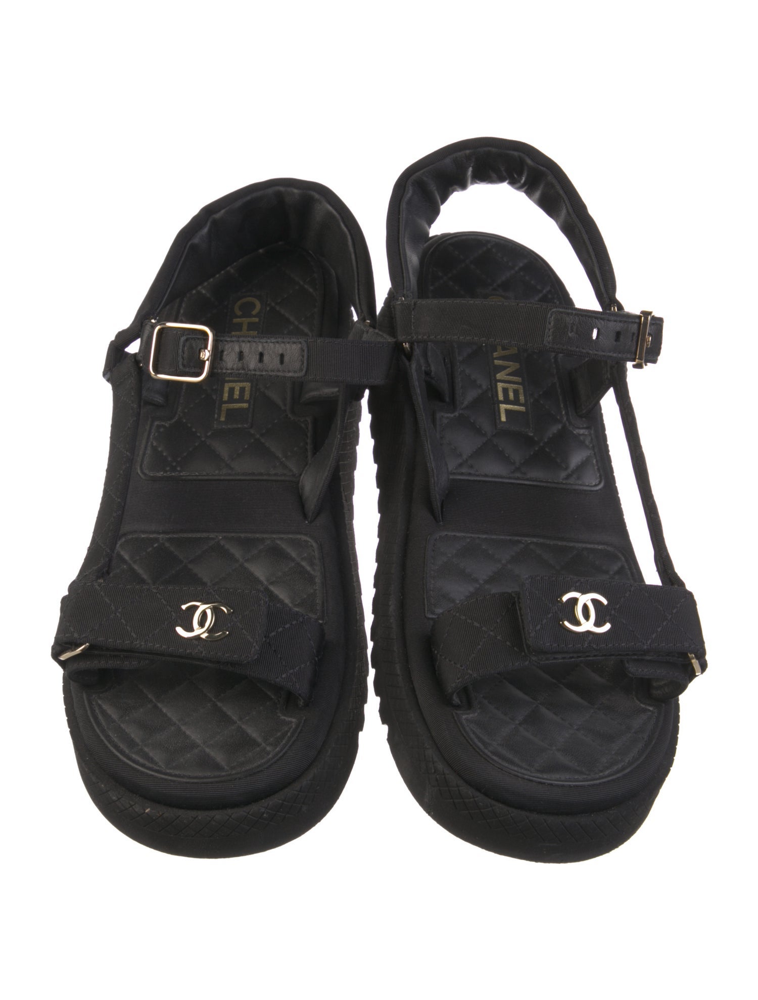 Chanel 2023 Interlocking CC Logo Sandals