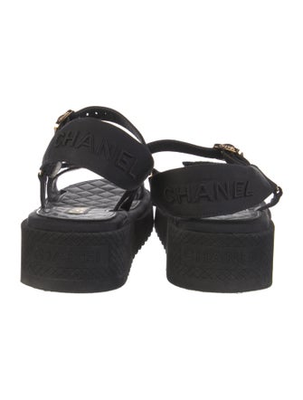 Chanel 2023 Interlocking CC Logo Sandals