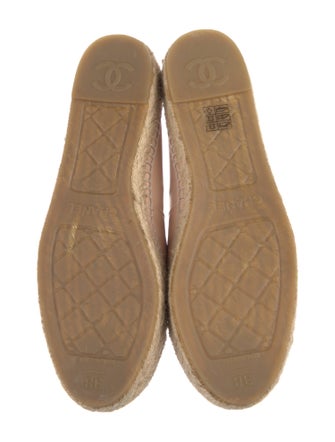 Chanel Interlocking CC Logo Leather Espadrilles