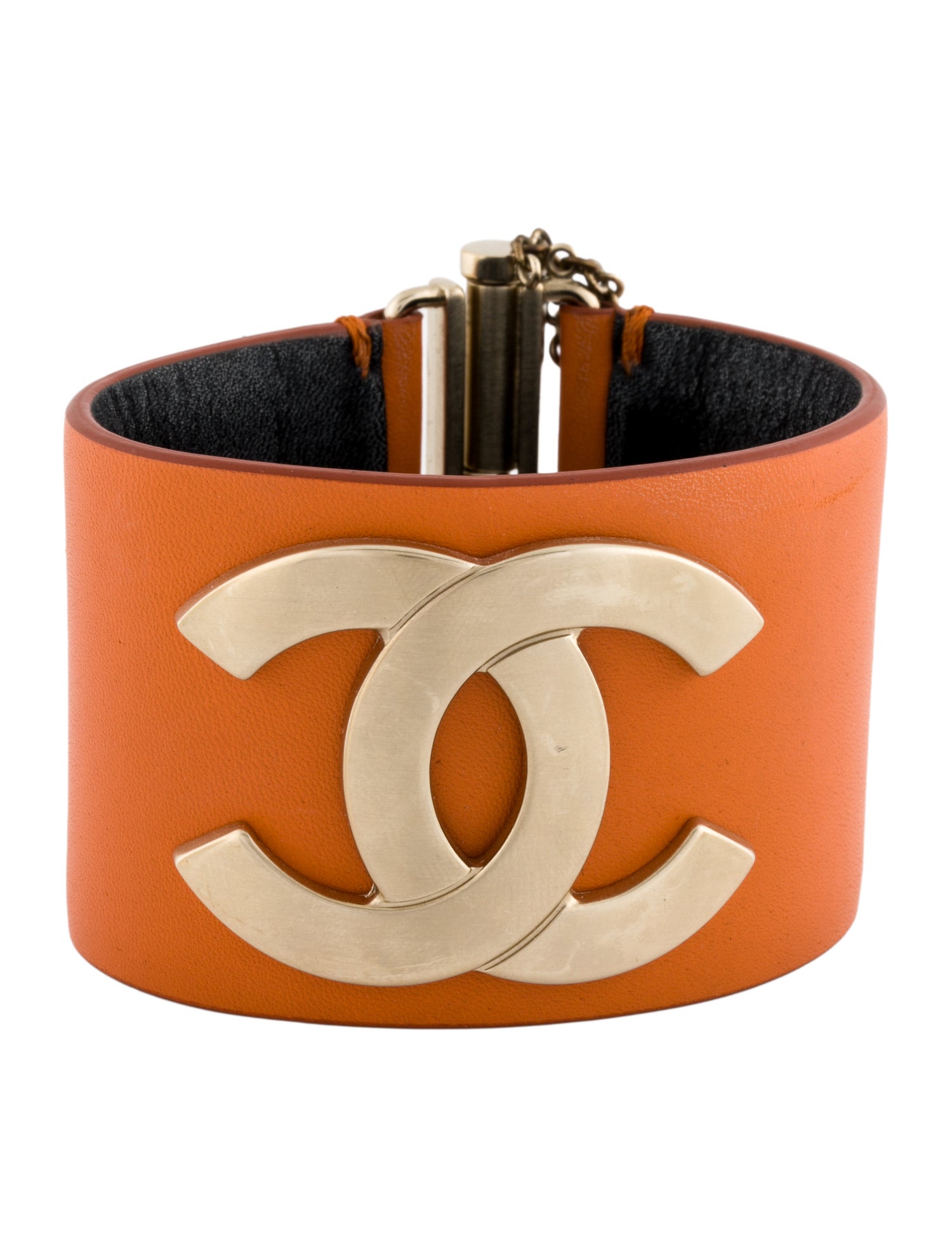 Chanel Leather CC Wrap Bracelet
