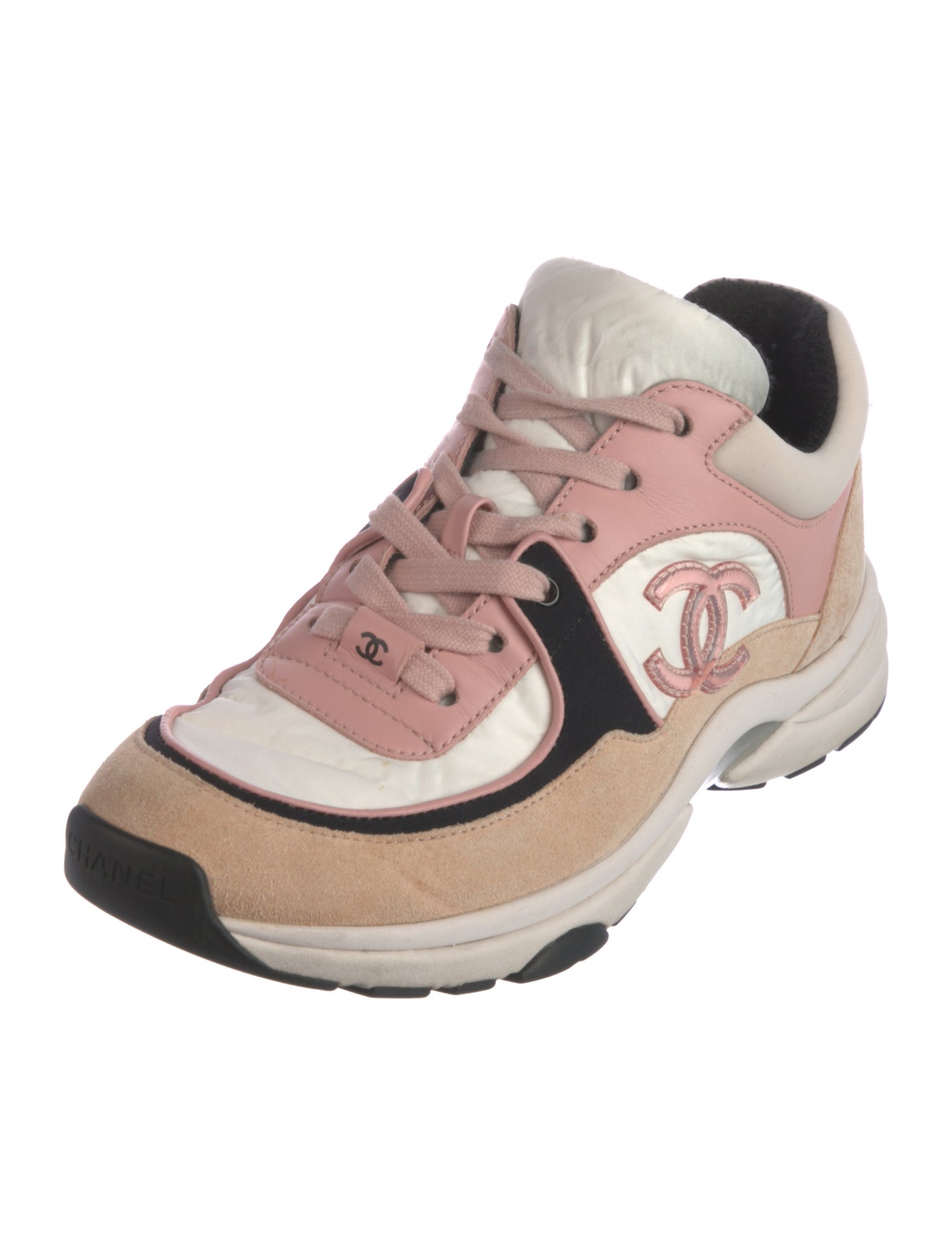 Chanel Interlocking CC Logo Nylon Sneakers