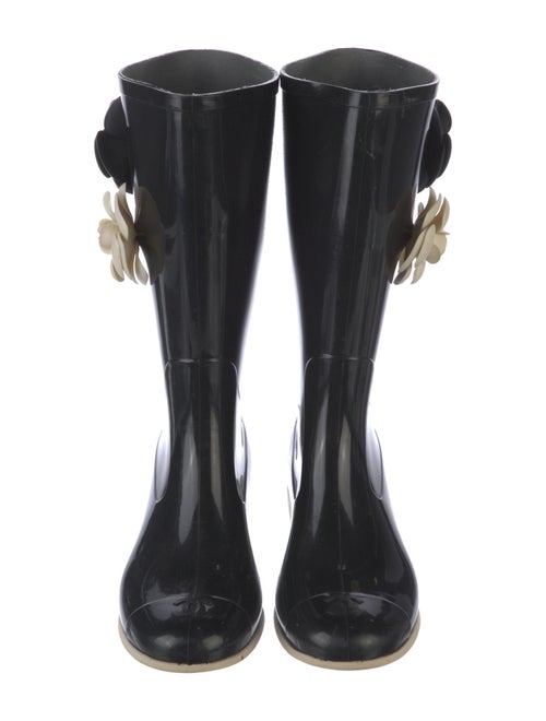 Chanel Interlocking CC Logo Rubber Rain Boots