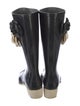 Chanel Interlocking CC Logo Rubber Rain Boots